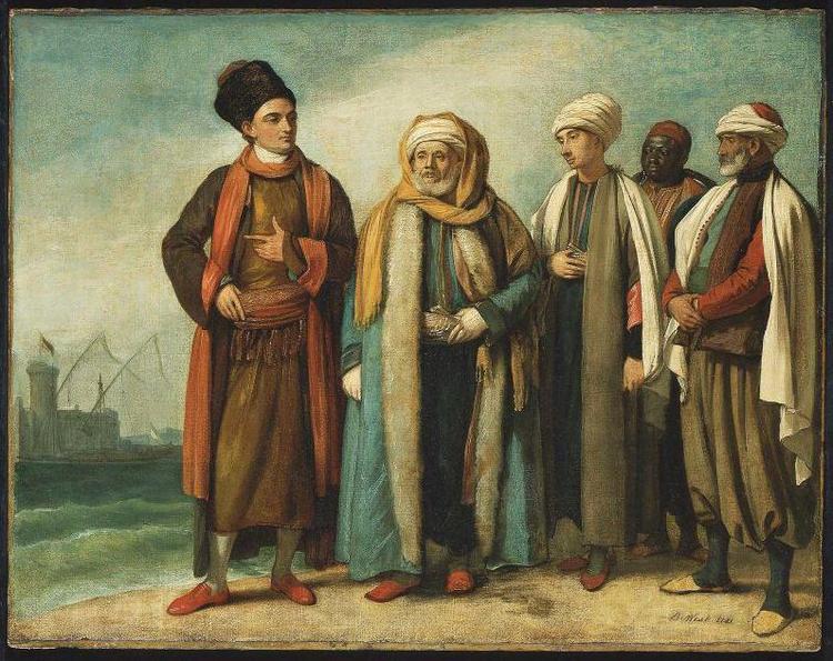 Benjamin West The Ambassador from Tunis with His Attendants as He Appeared in England in 1781 Sweden oil painting art